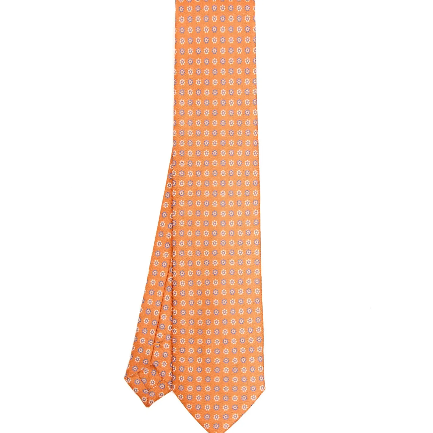 E.Marinella CRAVATTA IN SETA E ORANGE FIBER ARANCIONE Collezione orange fiber Clearance
