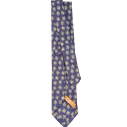 E.Marinella CRAVATTA IN SETA E ORANGE FIBER BLU Collezione orange fiber Online
