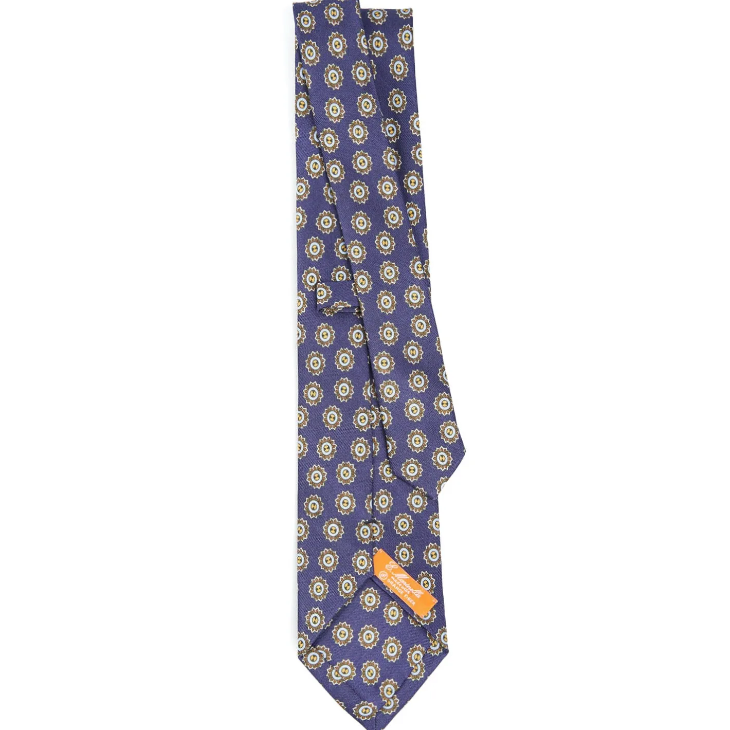 E.Marinella CRAVATTA IN SETA E ORANGE FIBER BLU Collezione orange fiber Online