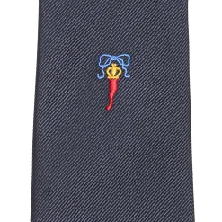 E.Marinella CRAVATTA IN SETA JACQUARD BLU Con cornetto sottonodo Clearance