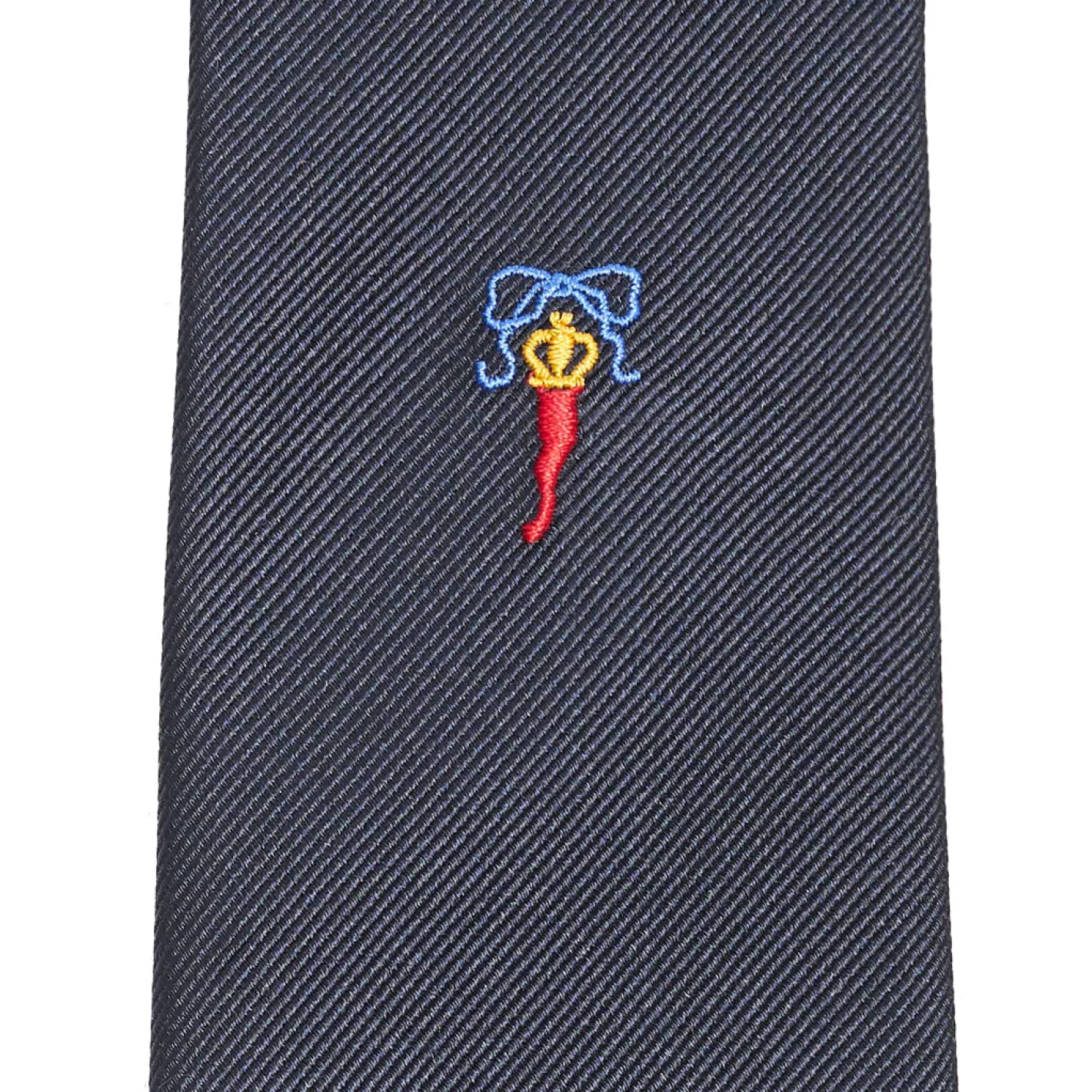 E.Marinella CRAVATTA IN SETA JACQUARD BLU Con cornetto sottonodo Clearance