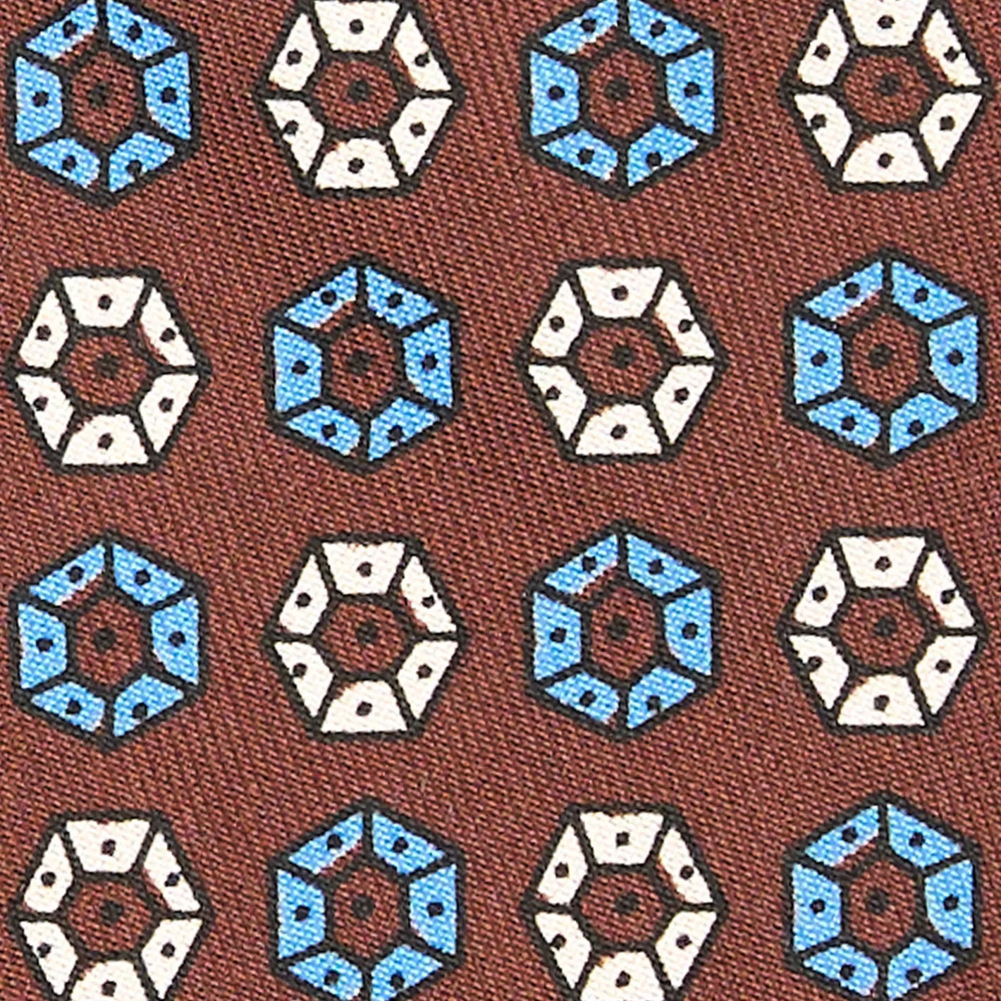 E.Marinella CRAVATTA IN SETA MARRONE SCURO Collezione archivio anno 1950