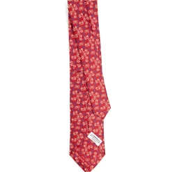 E.Marinella CRAVATTA IN SETA ROSSA Collezione archivio anno 1977 Outlet
