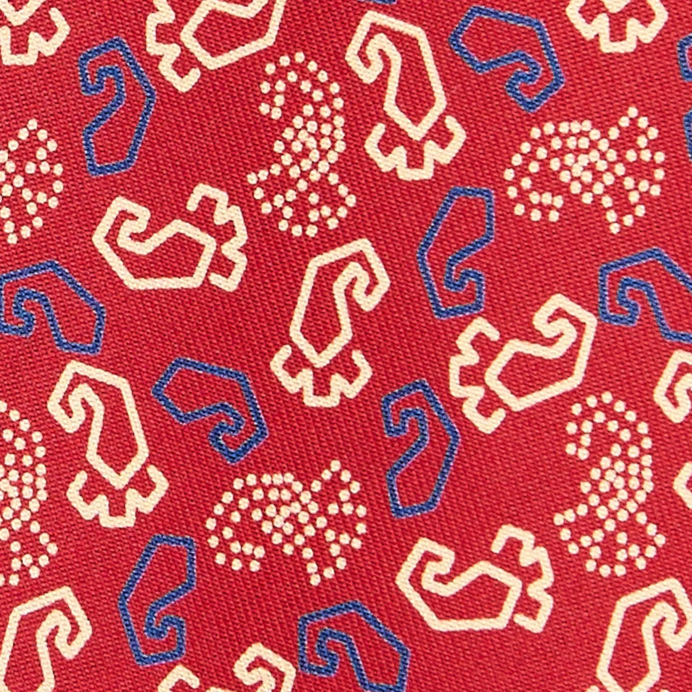 E.Marinella CRAVATTA IN SETA ROSSA Collezione archivio anno 1977 Outlet