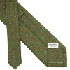 E.Marinella CRAVATTA IN SETA VERDE OLIVA Collezione archivio anno 1951 New
