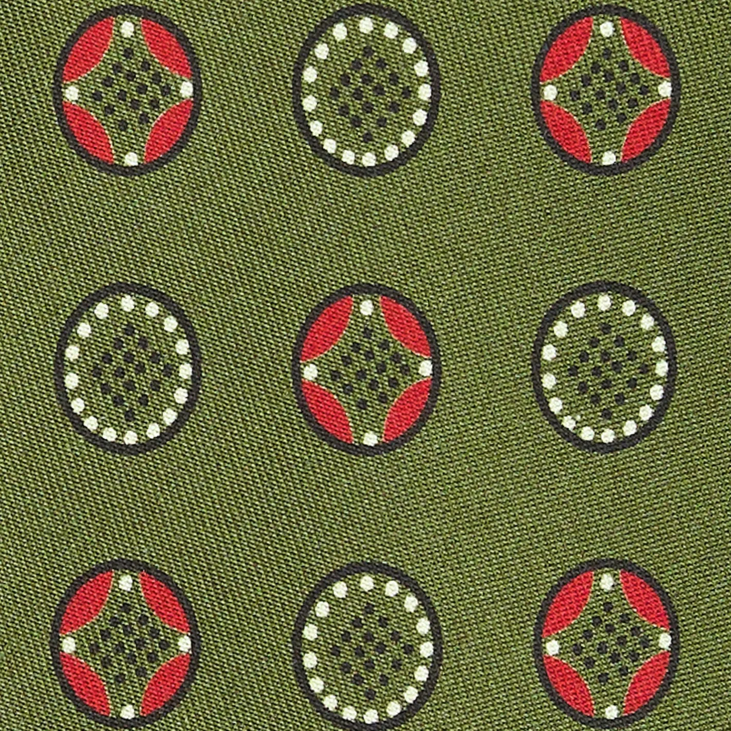E.Marinella CRAVATTA IN SETA VERDE OLIVA Collezione archivio anno 1951 New