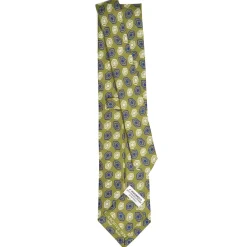 E.Marinella CRAVATTA IN SETA VERDE OLIVA Collezione archivio anno 1974 Discount
