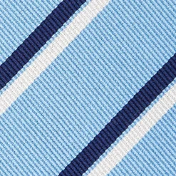 E.Marinella CRAVATTA REGIMENTAL IN SETA AZZURRA Righe blu e bianche Discount