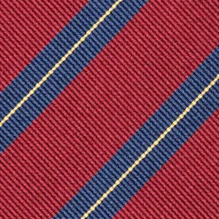 E.Marinella CRAVATTA REGIMENTAL IN SETA BORDEAUX Righe blu e beige Discount