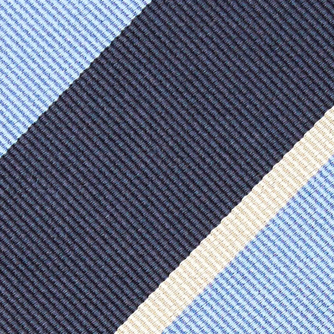 E.Marinella CRAVATTA REGIMENTAL IN SETA BLU SCURO Righe azzurre e bianche Hot
