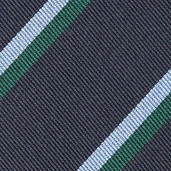 E.Marinella CRAVATTA REGIMENTAL IN SETA BLU SCURO Righe azzurre e verdi Online