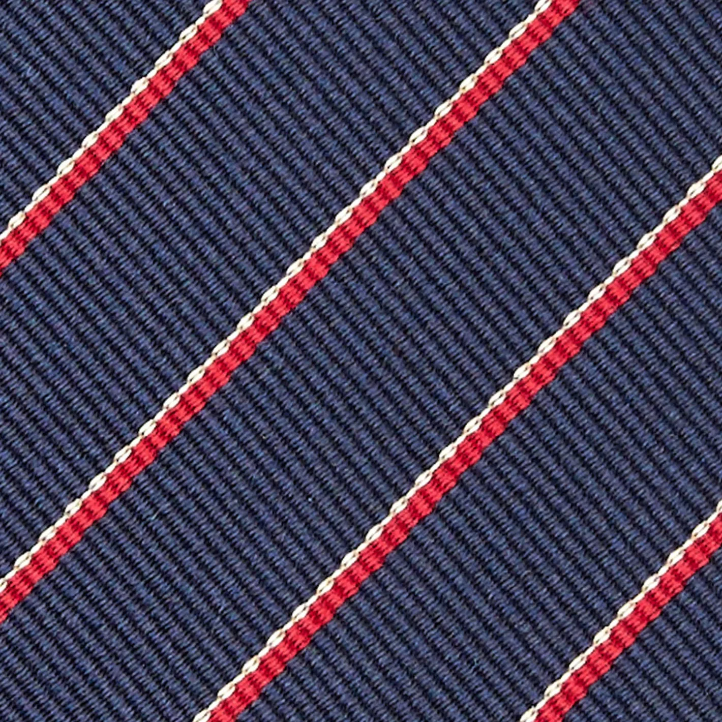 E.Marinella CRAVATTA REGIMENTAL IN SETA BLU SCURO Righe rosse Sale