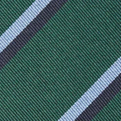 E.Marinella CRAVATTA REGIMENTAL IN SETA VERDE SCURO Righe blue e azzurre Online