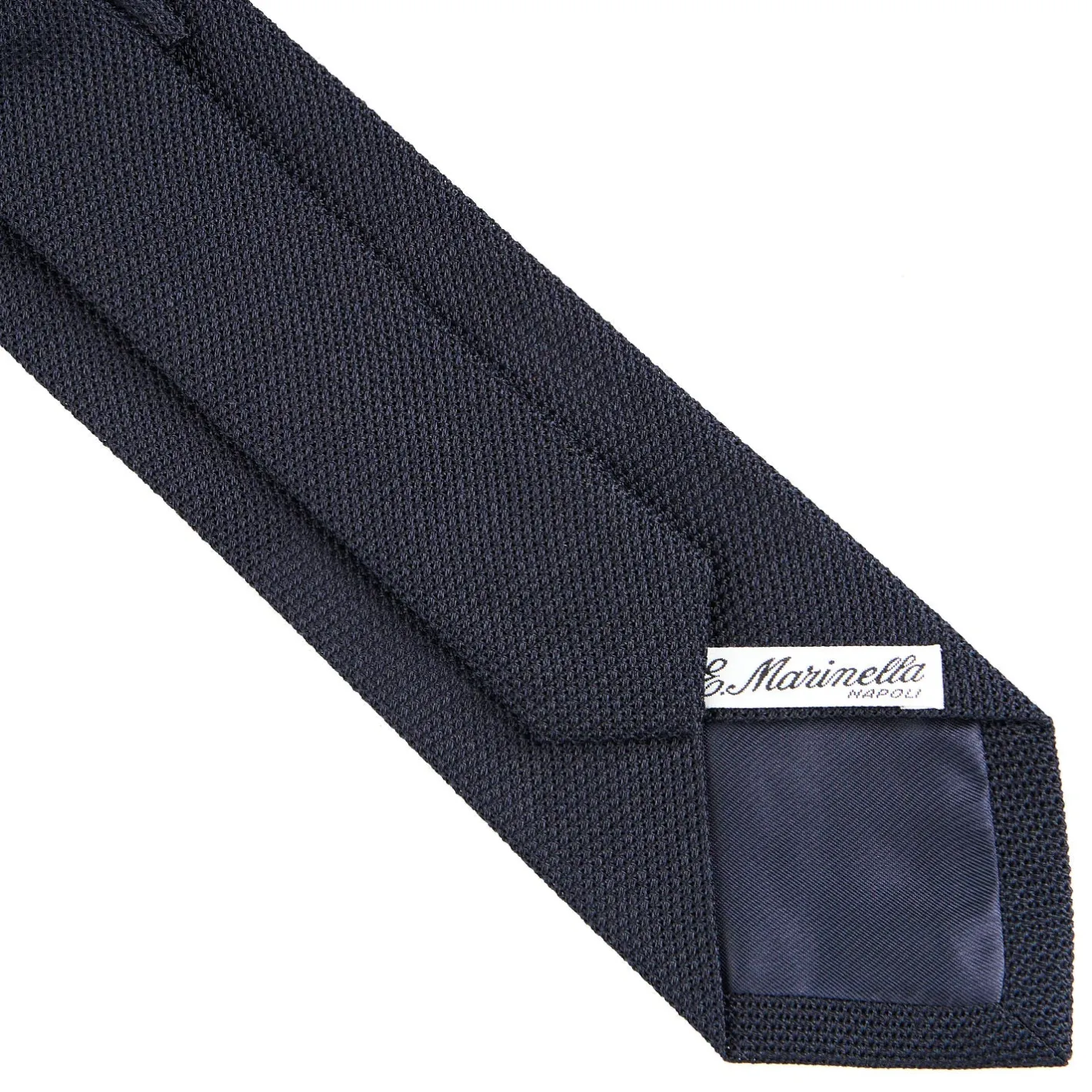 E.Marinella CRAVATTA SARTORIALE BLU SCURO In garza di seta Clearance