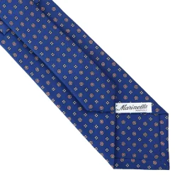 E.Marinella CRAVATTA SARTORIALE CLASSICA IN SETA BLU Microfantasia fiore Online