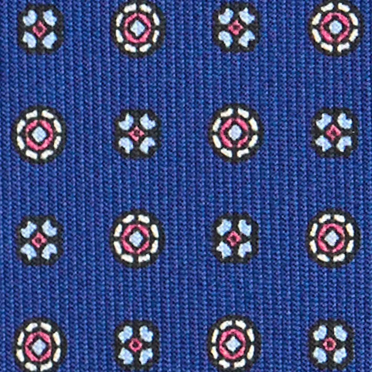 E.Marinella CRAVATTA SARTORIALE CLASSICA IN SETA BLU Microfantasia fiore Online