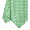 E.Marinella CRAVATTA SARTORIALE CLASSICA IN SETA VERDE Microfantasia m geometrica