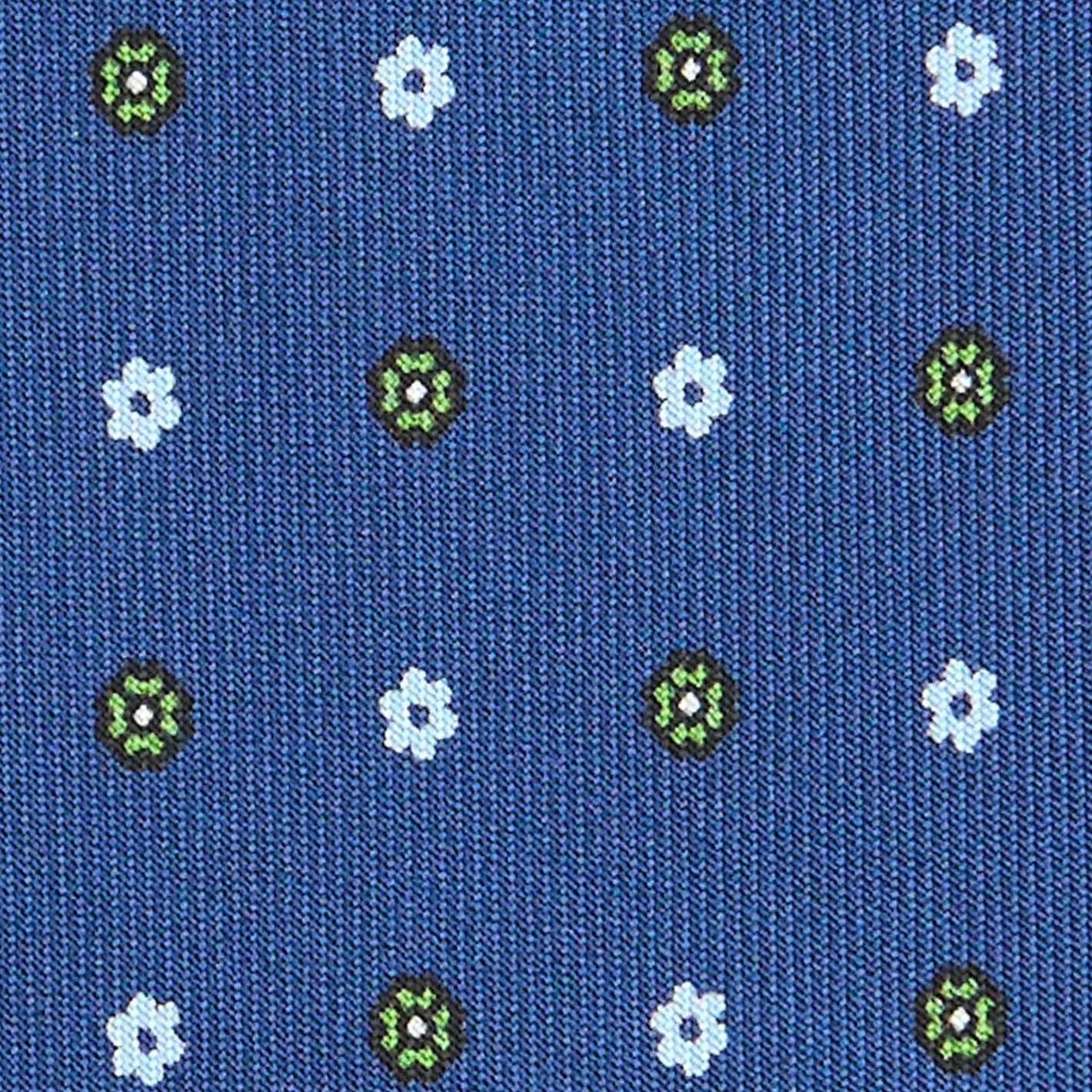 E.Marinella CRAVATTA SARTORIALE CLASSICA IN SETA BLU Microfantasia fiore Clearance
