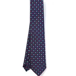 E.Marinella CRAVATTA SARTORIALE CLASSICA IN SETA BLU SCURO Collezione san valentino Best