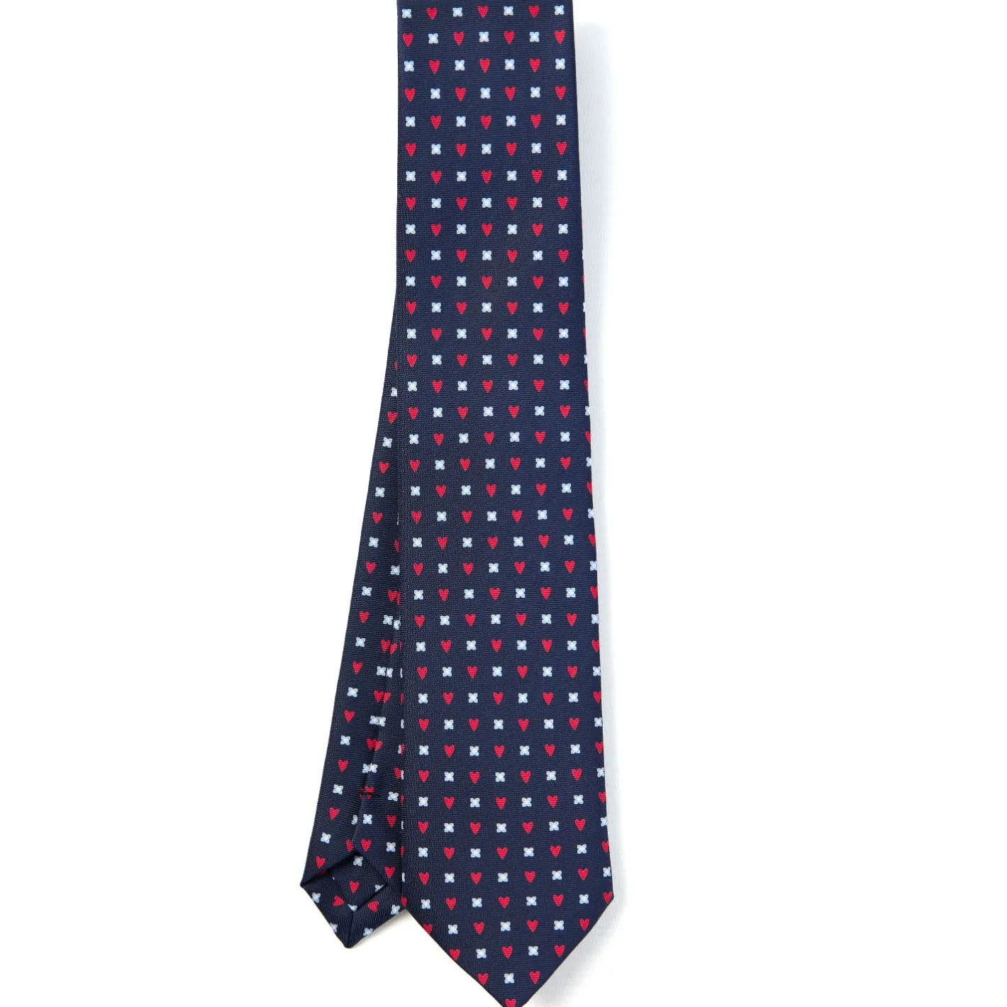 E.Marinella CRAVATTA SARTORIALE CLASSICA IN SETA BLU SCURO Collezione san valentino Best