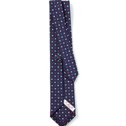 E.Marinella CRAVATTA SARTORIALE CLASSICA IN SETA BLU SCURO Collezione san valentino Best