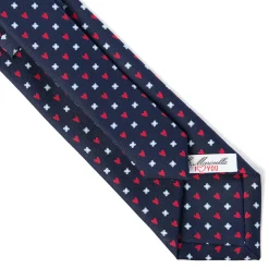 E.Marinella CRAVATTA SARTORIALE CLASSICA IN SETA BLU SCURO Collezione san valentino Best