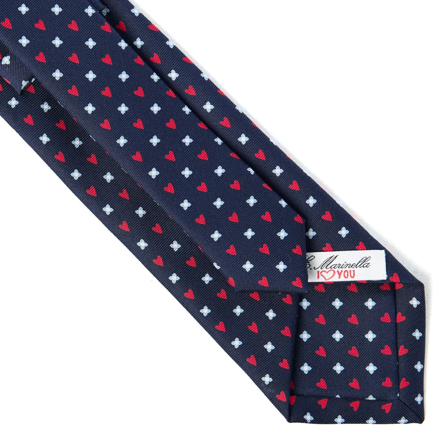 E.Marinella CRAVATTA SARTORIALE CLASSICA IN SETA BLU SCURO Collezione san valentino Best