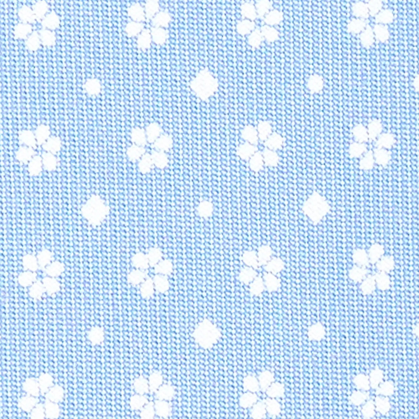 E.Marinella CRAVATTA SARTORIALE CLASSICA IN SETA AZZURRO Microfantasia fiore