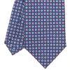 E.Marinella CRAVATTA SARTORIALE CLASSICA IN SETA BLU Microfantasia fiore
