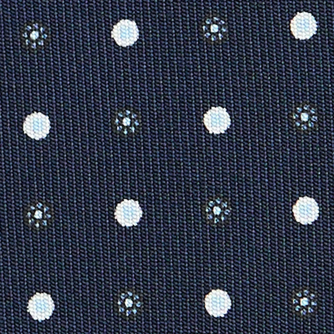 E.Marinella CRAVATTA SARTORIALE CLASSICA IN SETA BLU SCURO Microfantasia fiore Outlet