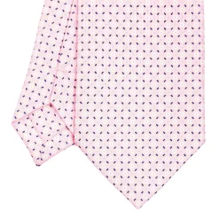 E.Marinella CRAVATTA SARTORIALE CLASSICA IN SETA ROSA Microfantasia fiore