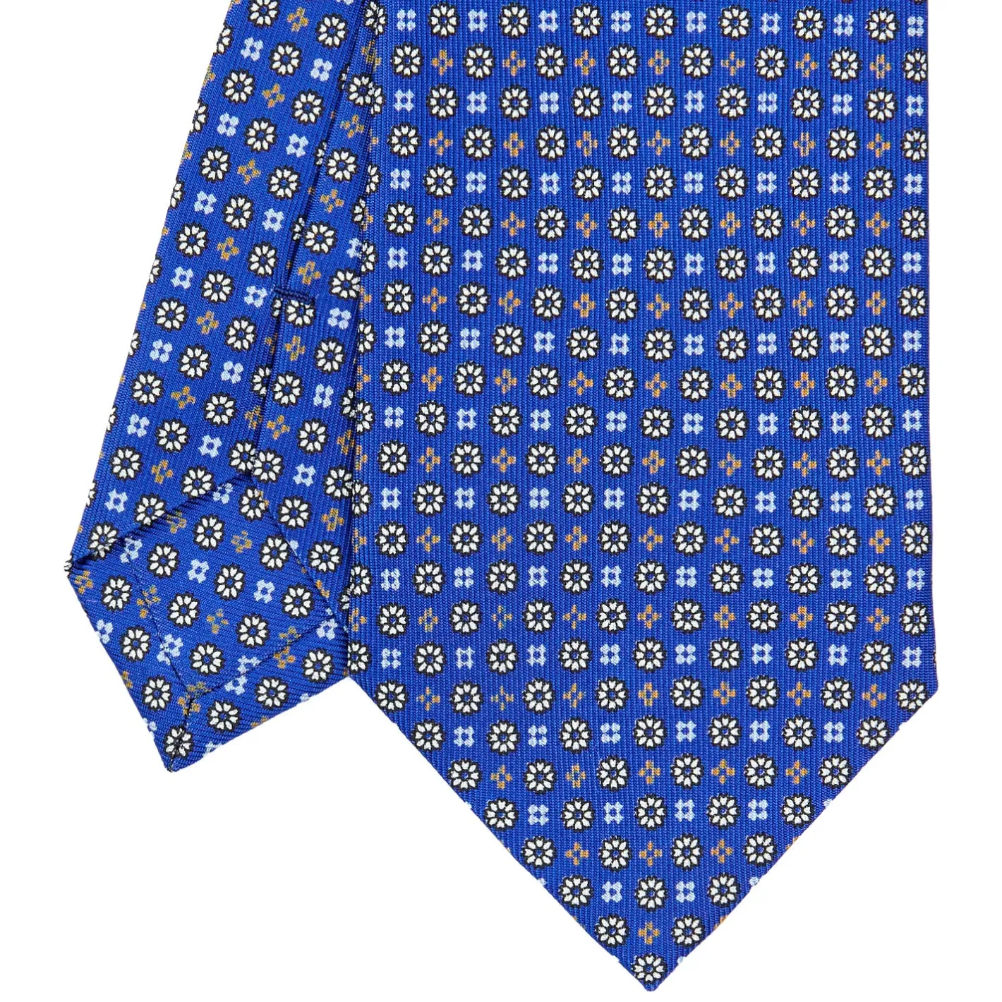 E.Marinella CRAVATTA SARTORIALE CLASSICA IN SETA BLUETTE Microfantasia fiore Online