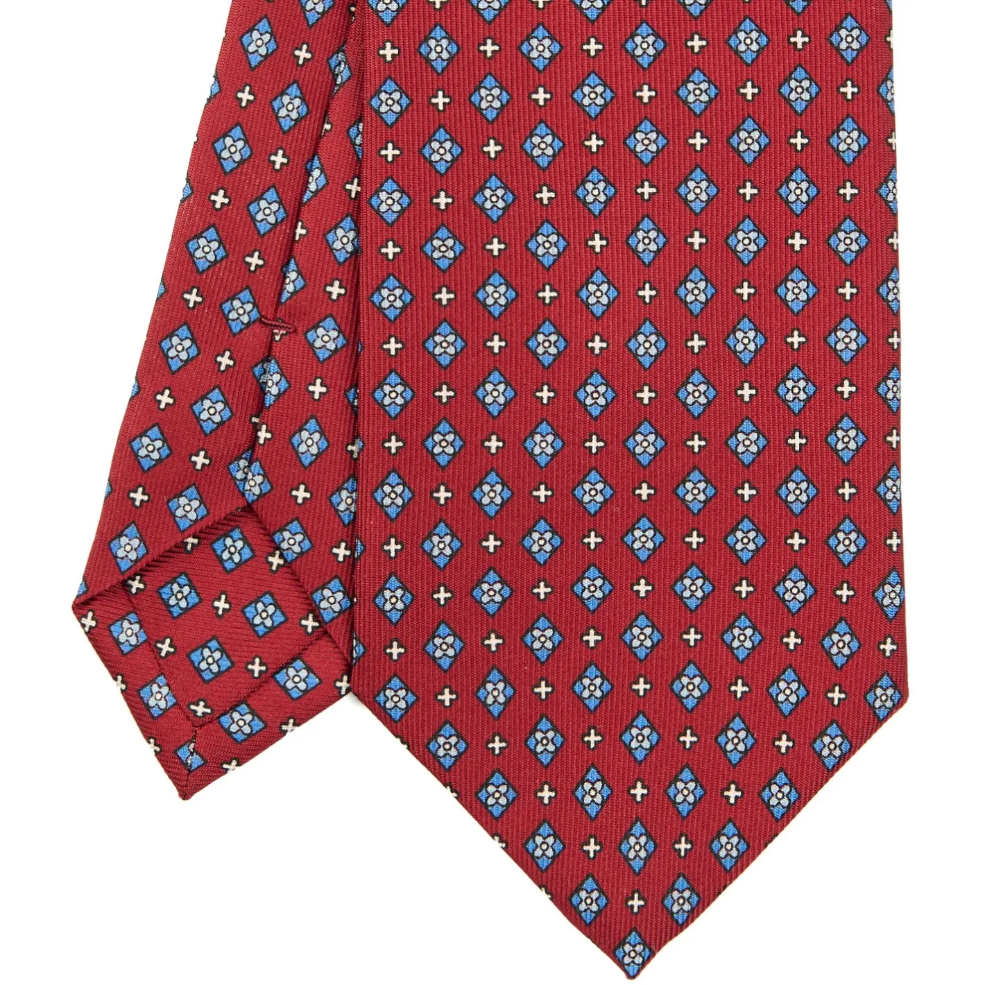 E.Marinella CRAVATTA SARTORIALE CLASSICA IN SETA BORDEAUX Microfantasia fiore Online