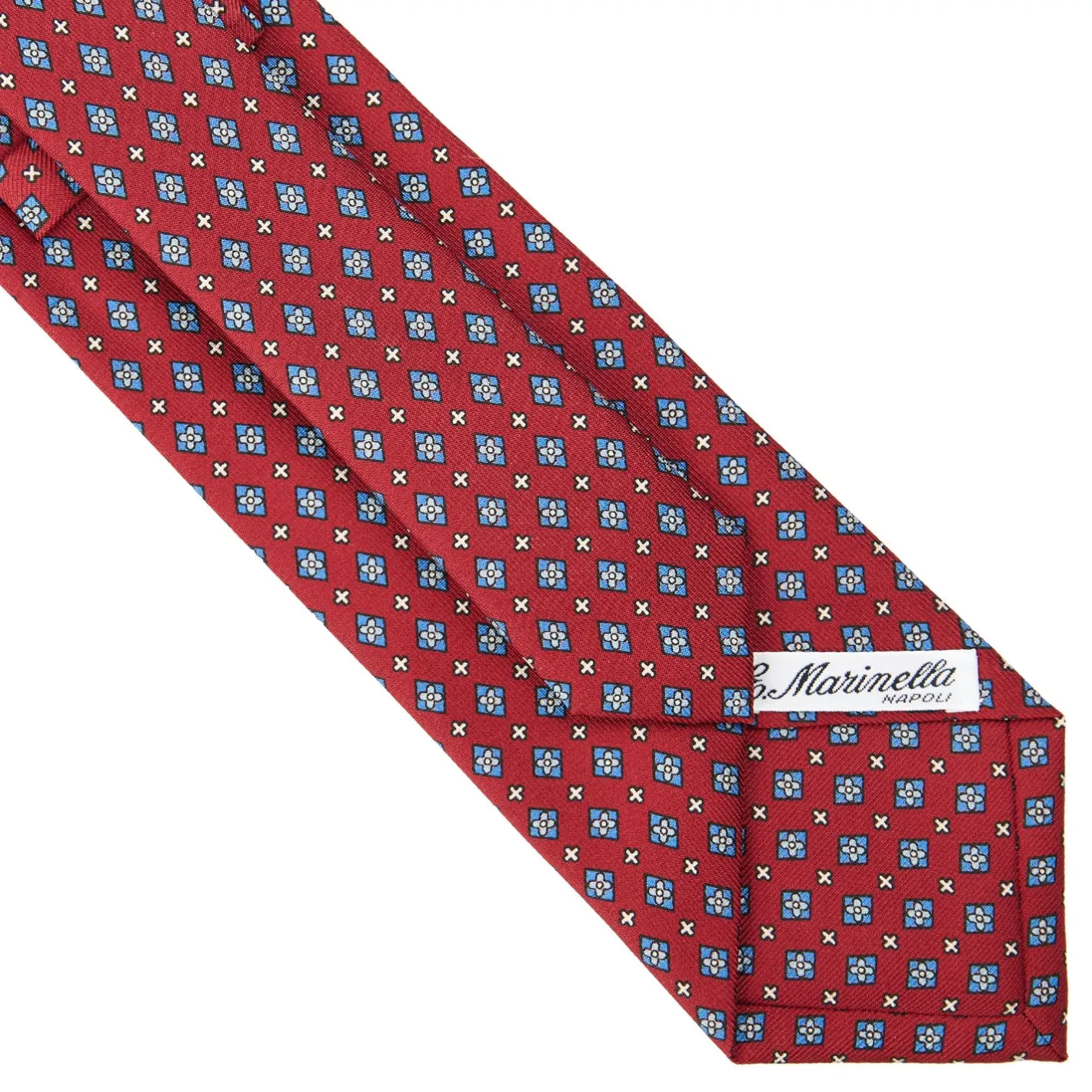 E.Marinella CRAVATTA SARTORIALE CLASSICA IN SETA BORDEAUX Microfantasia fiore Online