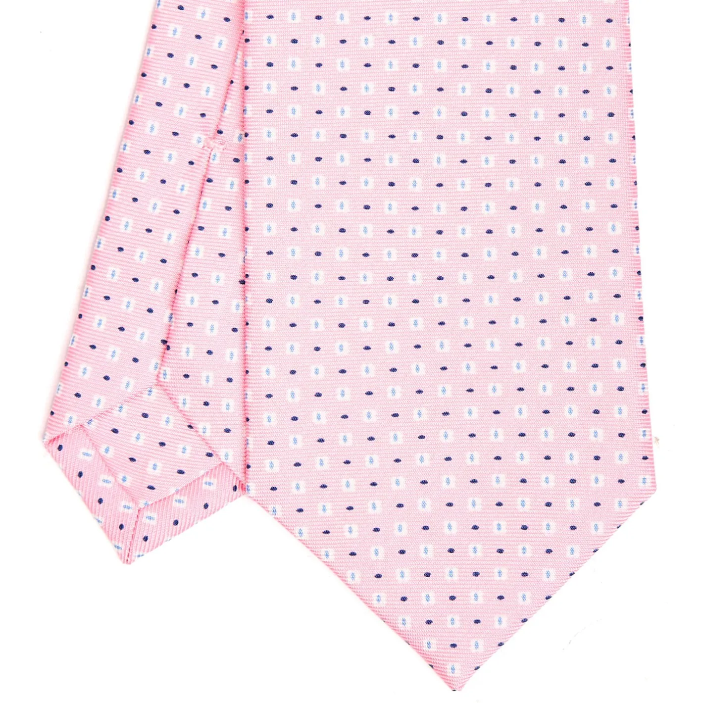 E.Marinella CRAVATTA SARTORIALE CLASSICA IN SETA ROSA Microfantasia fiore Discount