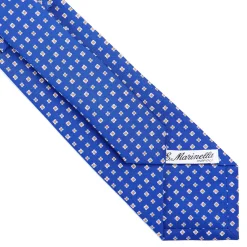 E.Marinella CRAVATTA SARTORIALE CLASSICA IN SETA BLUETTE Microfantasia fiore Outlet