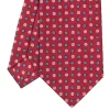 E.Marinella CRAVATTA SARTORIALE CLASSICA IN SETA BORDEAUX Microfantasia fiore Outlet