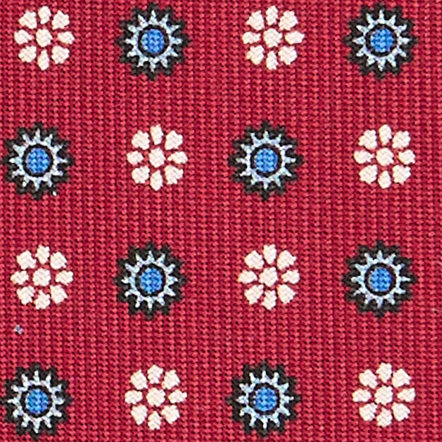 E.Marinella CRAVATTA SARTORIALE CLASSICA IN SETA BORDEAUX Microfantasia fiore Outlet