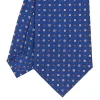 E.Marinella CRAVATTA SARTORIALE CLASSICA IN SETA BLU Microfantasia fiore Discount