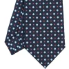 E.Marinella CRAVATTA SARTORIALE CLASSICA IN SETA BLU SCURO Microfantasia fiore Discount