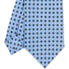 E.Marinella CRAVATTA SARTORIALE CLASSICA IN SETA AZZURRA Microfantasia fiore Online
