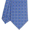 E.Marinella CRAVATTA SARTORIALE CLASSICA IN SETA AZZURRO POLVERE Microfantasia fiore Best