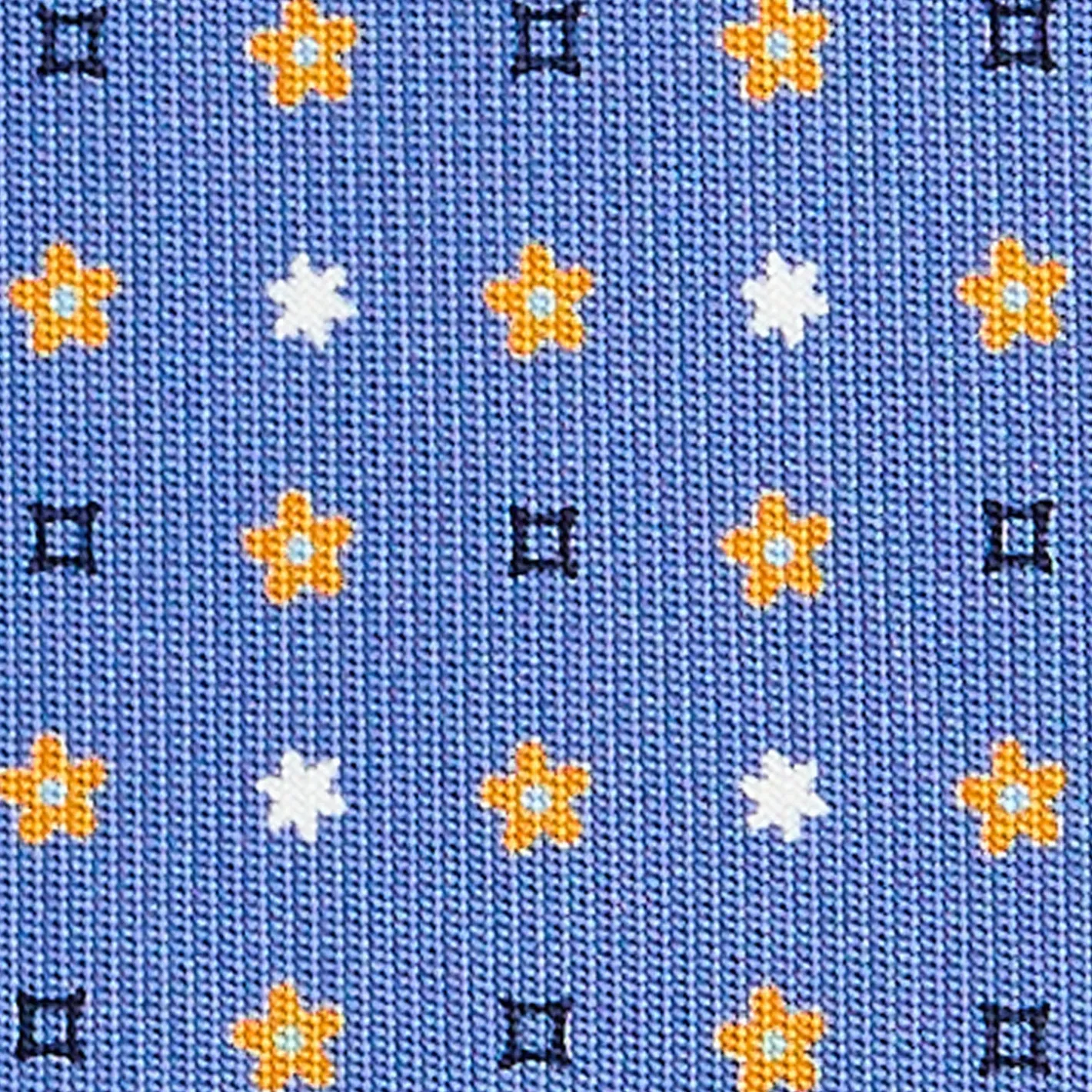 E.Marinella CRAVATTA SARTORIALE CLASSICA IN SETA AZZURRO POLVERE Microfantasia fiore Best