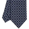 E.Marinella CRAVATTA SARTORIALE CLASSICA IN SETA BLU SCURO Microfantasia fiore Online