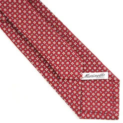 E.Marinella CRAVATTA SARTORIALE CLASSICA IN SETA BORDEAUX Microfantasia fiore Online