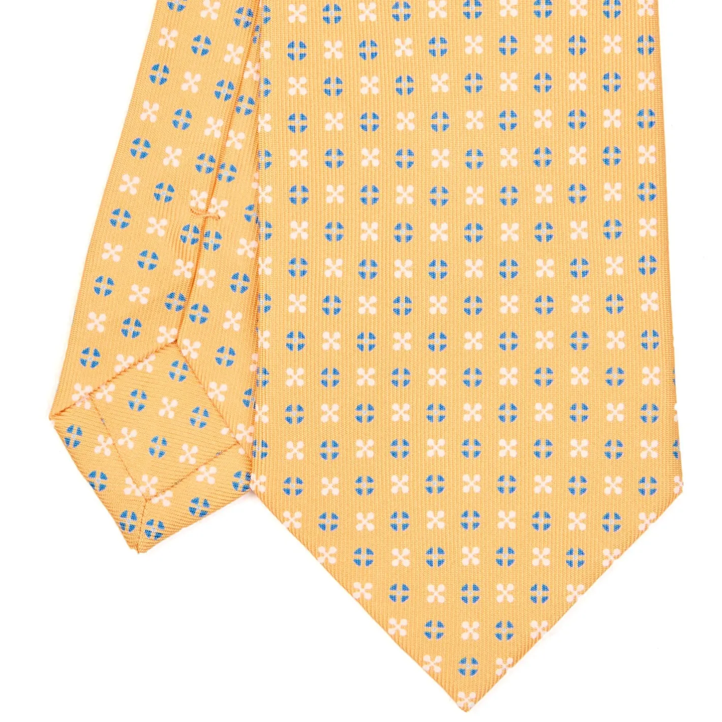 E.Marinella CRAVATTA SARTORIALE CLASSICA IN SETA GIALLA Microfantasia fiore Online