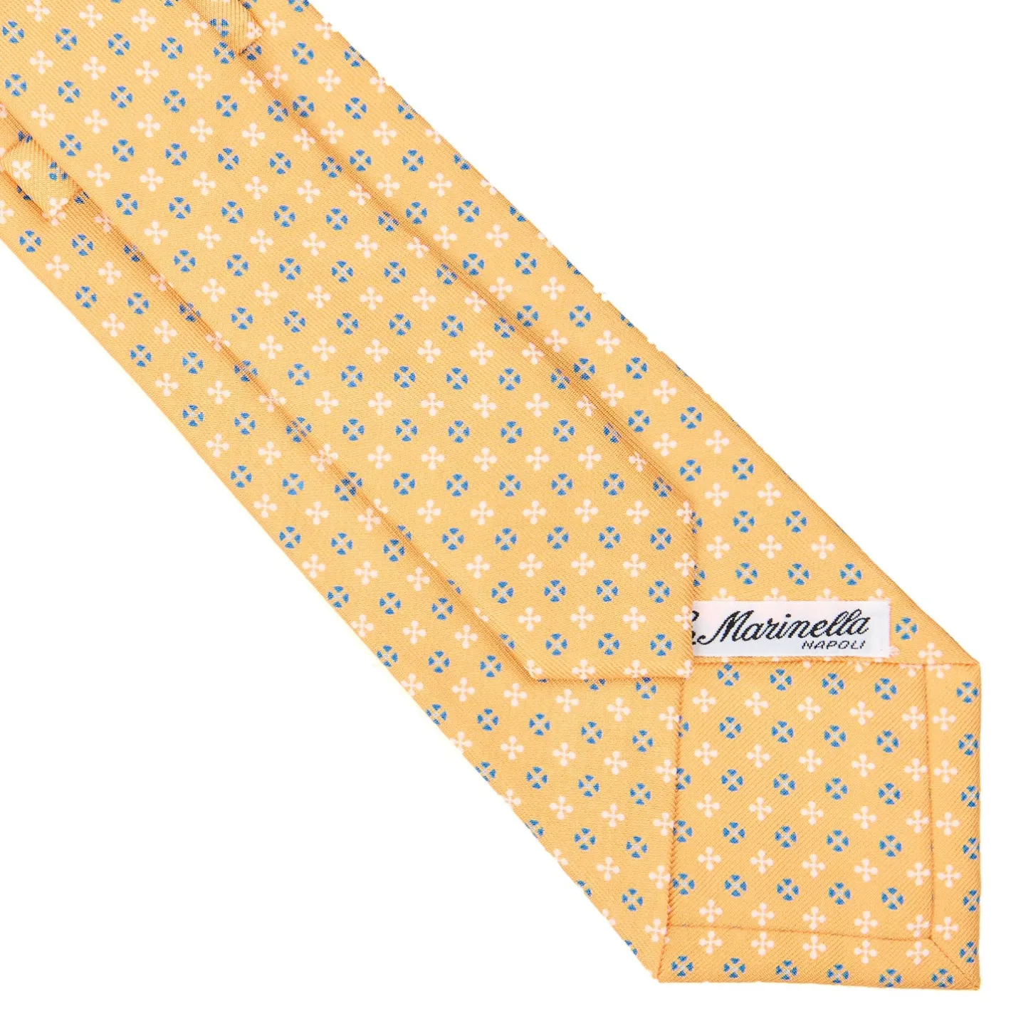 E.Marinella CRAVATTA SARTORIALE CLASSICA IN SETA GIALLA Microfantasia fiore Online