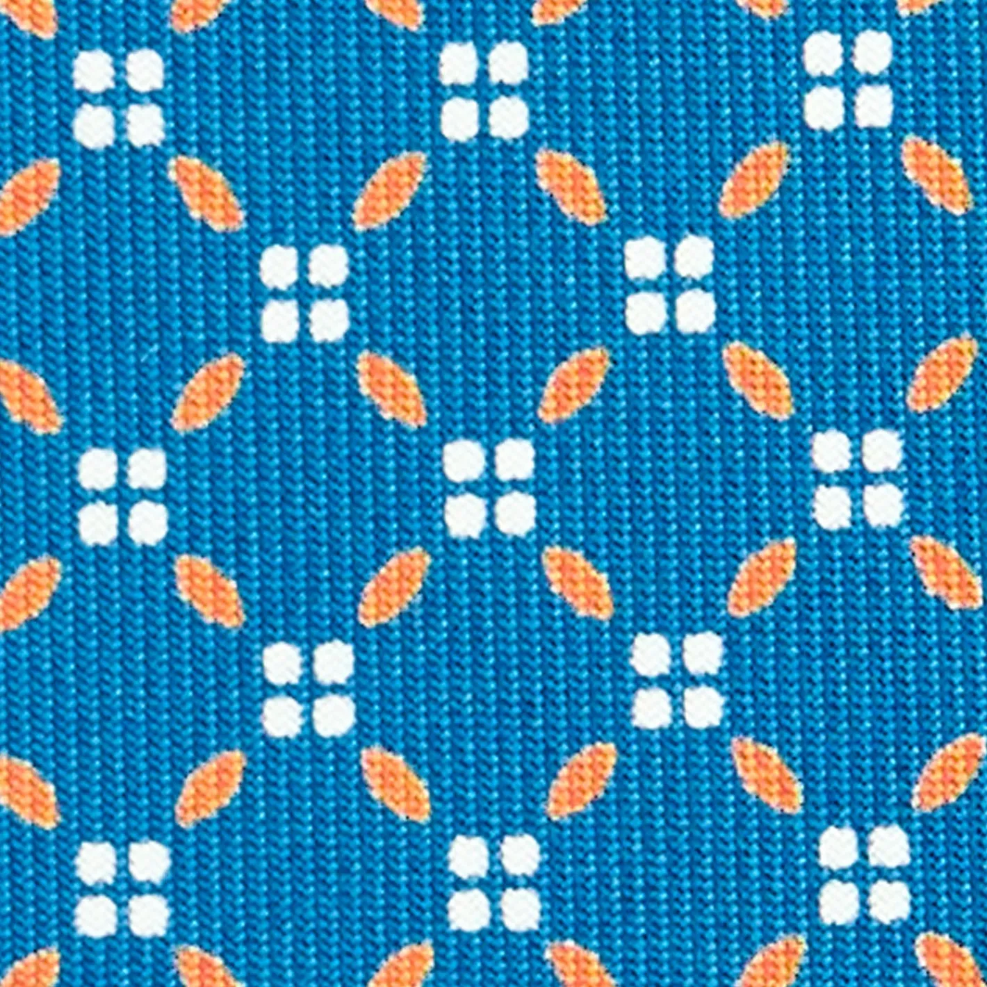 E.Marinella CRAVATTA SARTORIALE CLASSICA IN SETA BLU MEDIO Microfantasia fiore Hot