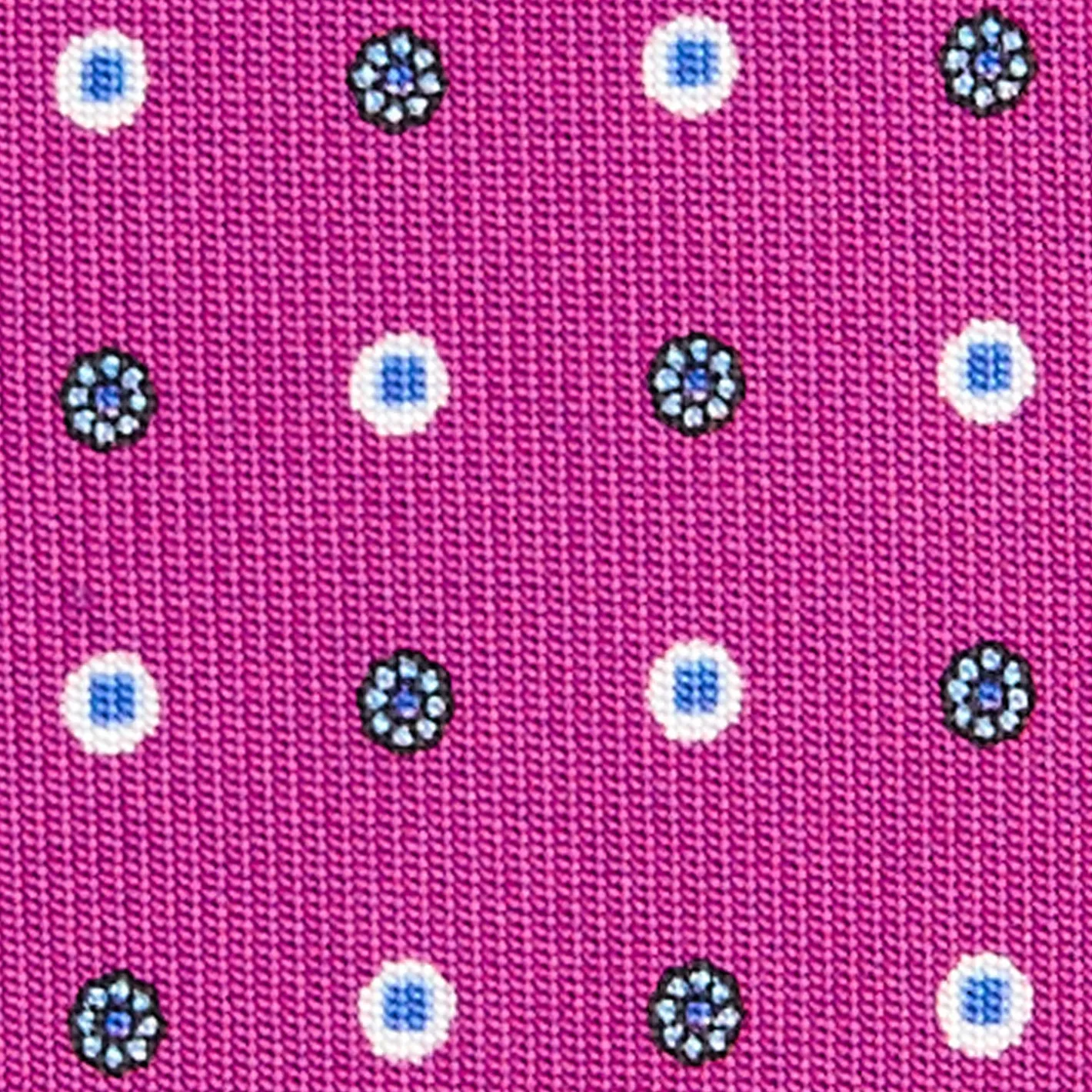 E.Marinella CRAVATTA SARTORIALE CLASSICA IN SETA FUCSIA Microfantasia fiore New