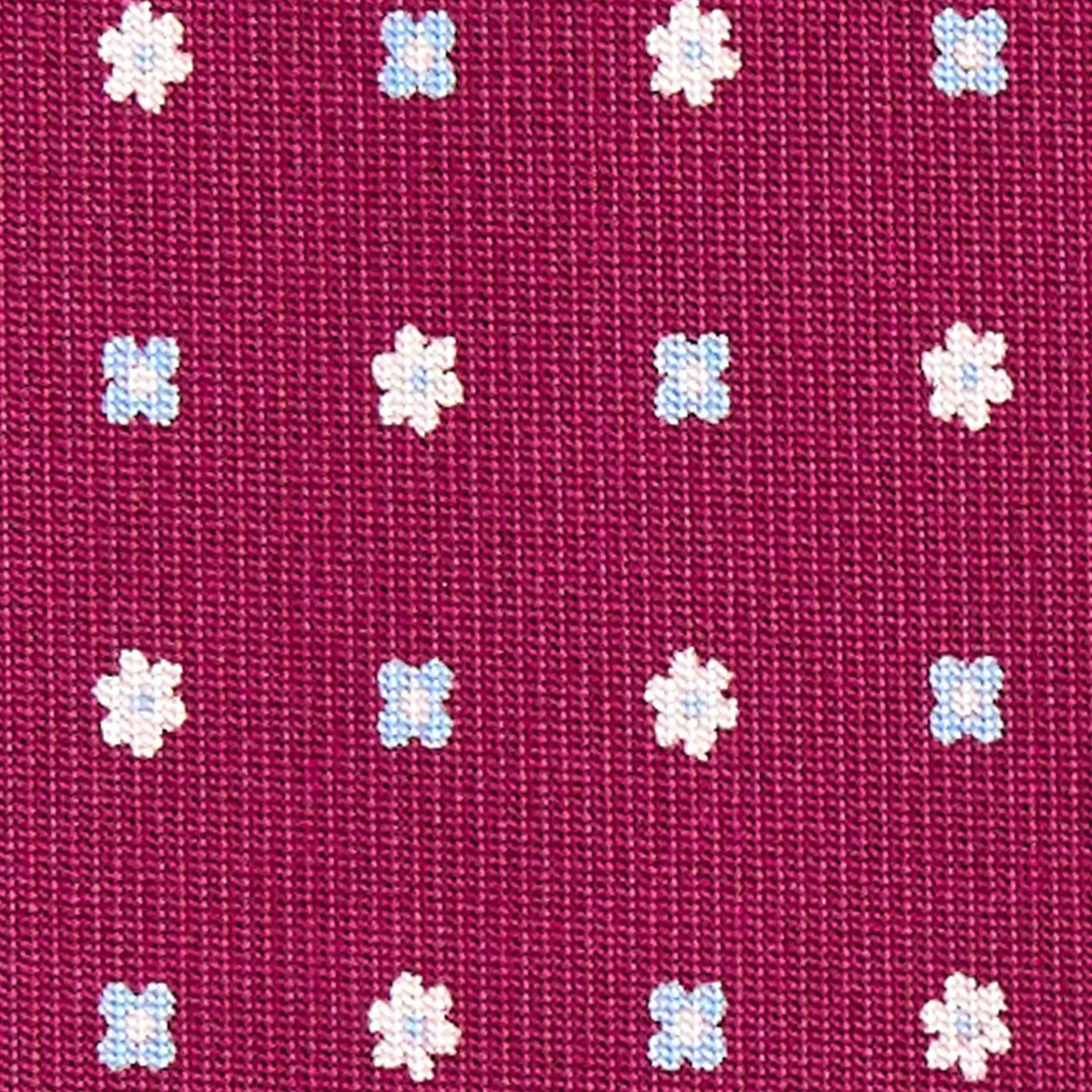 E.Marinella CRAVATTA SARTORIALE CLASSICA IN SETA BORDEAUX Microfantasia fiore Outlet
